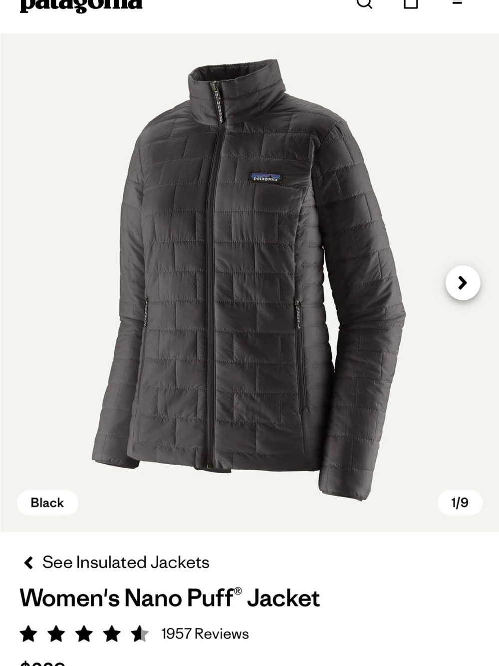 Patagonia Women's Nano Puff Jacket - Black